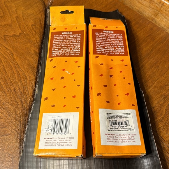 Vintage NOS Amscan Corn Hand Sculpted Painted Tapered Candles Fall Thanksgiving - Picture 9 of 11